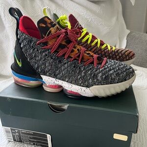 LeBron Multicolor Sneakers with Black and Red Details